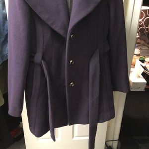Calvin Klein purple pea coat